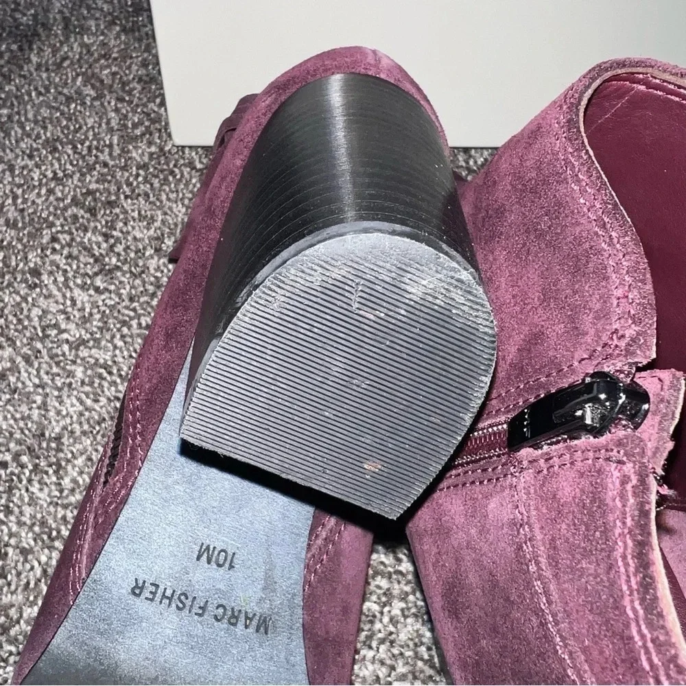 Mark Fisher Peep Toe Suede Booties Size 10M